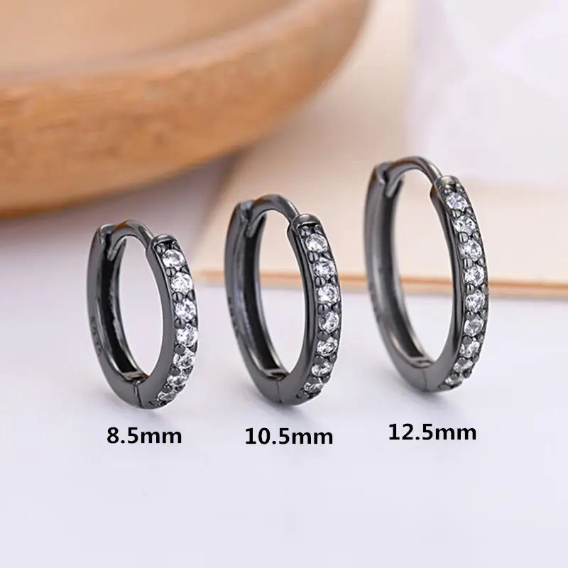 925 Sterling Silver Zirconia Earrings – Silver, Gold, Rose & Black Options