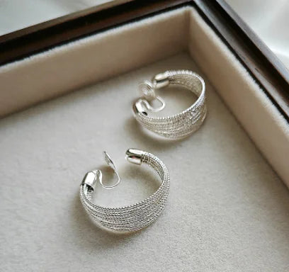 925 Sterling Silver Multi-String Earrings – Modern & Lightweight Design