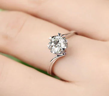 925 Sterling Silver Snowflake Ring – Platinum Finish