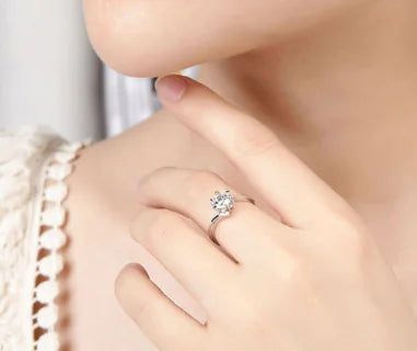 925 Sterling Silver Snowflake Ring – Platinum Finish