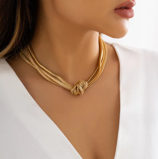 Ibiza-Inspired Metal Texture Necklace or Bracelet – Gold & Silver