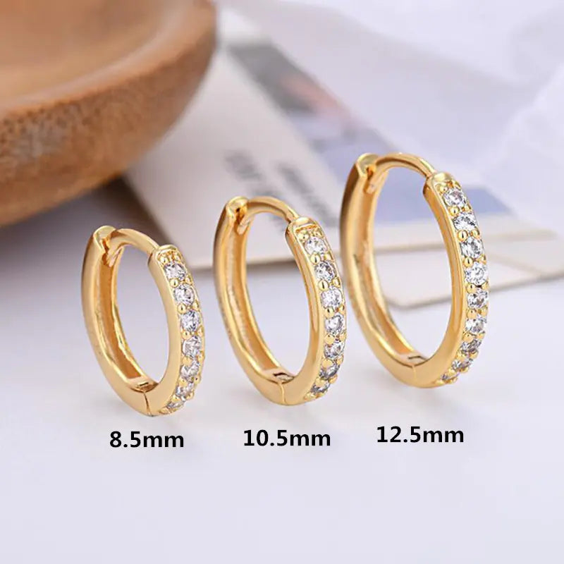 925 Sterling Silver Zirconia Earrings – Silver, Gold, Rose & Black Options