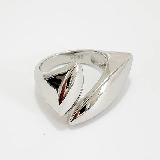 925 Sterling Silver Open Geometric Ring – Gold & Silver Options