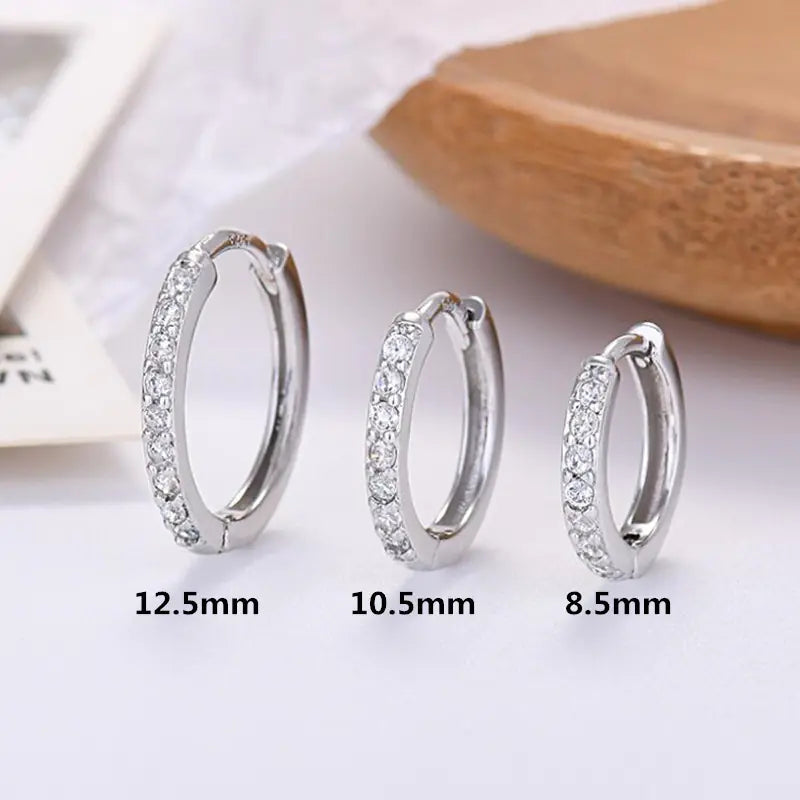 925 Sterling Silver Zirconia Earrings – Silver, Gold, Rose & Black Options