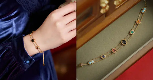 Rainbow Color Zircon Double-layer Bracelet