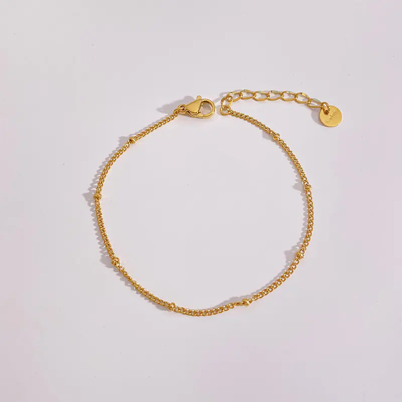 Stainless Steel Bead  Bracelet – Exquisite Polished Finish